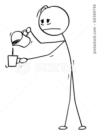 Vector Cartoon Illustration of Tired, Sleepless... - Stock Illustration  [68389748] - PIXTA