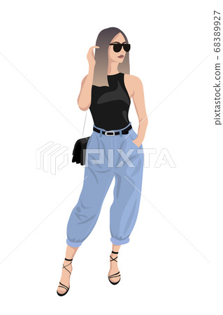 700+ Baggy Clothes Woman Stock Illustrations, Royalty-Free Vector Graphics  & Clip Art - iStock