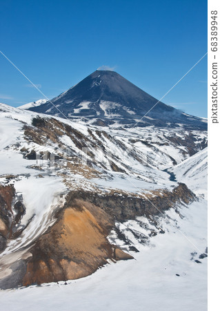 Karymsky volcano on the Kamchatka Peninsula. 68389948