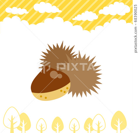 Cute chestnut icon - Stock Illustration [68390025] - PIXTA