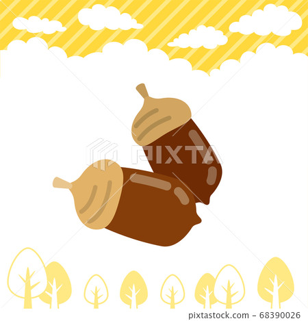 Cute acorn icon - Stock Illustration [68390026] - PIXTA