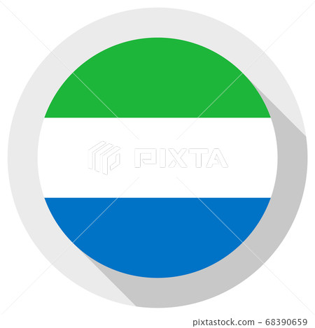 Flag of sierra leone, Round shape icon on white - Stock Illustration ...