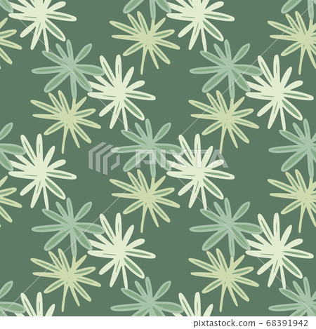 Seamless doodle pattern with spring daisy flowers. 68391942