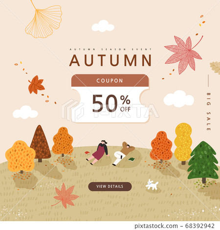 Autumn, Shopping, Pop-Up, Banner, Emotion - Stock Illustration [68392942] -  Pixta