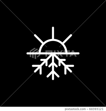 Cold icon. Snowflake sign icon. Air conditioning Cold icon. Snowflake sign icon. Air conditioning 68393121