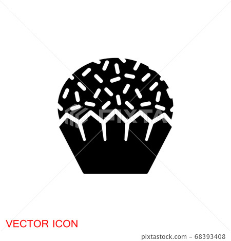 Brigadeiro icon vector. Brazilian sweet brigadier 68393408