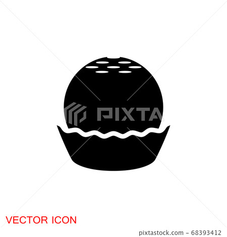 Brigadeiro icon vector. Brazilian sweet brigadier Brigadeiro icon vector. Brazilian sweet brigadier 68393412