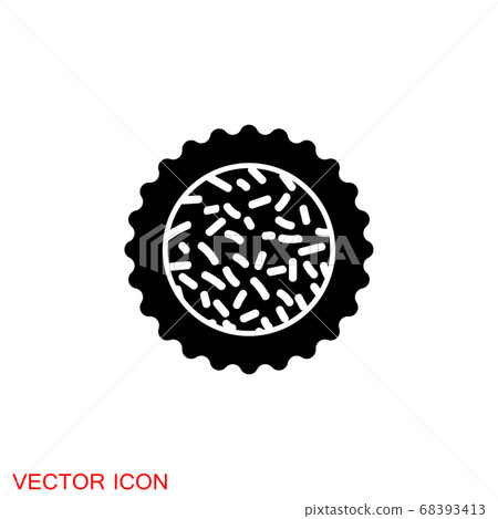 Brigadeiro icon vector. Brazilian sweet brigadier Brigadeiro icon vector. Brazilian sweet brigadier 68393413