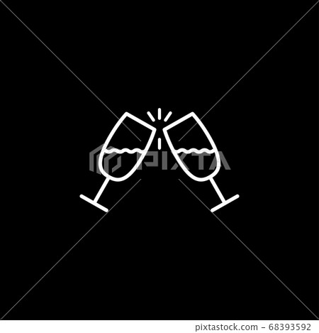 Bar icon. Icons Of Bar Drinks. Black bar drink 68393592