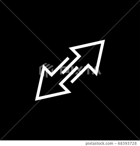 Arrow Icon in trendy flat style isolated on - Stock Illustration ...