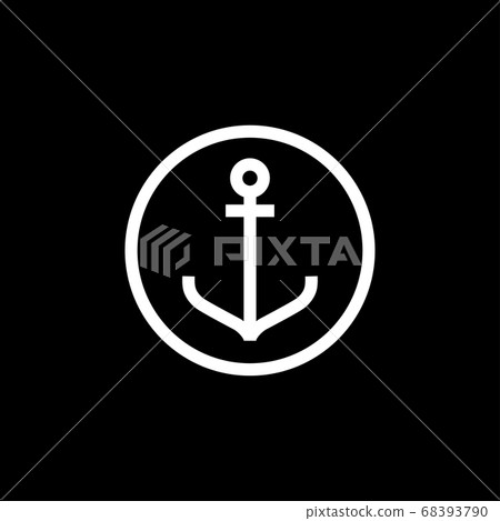 Anchor icon. Anchored flat vector icon for apps - Stock Illustration ...
