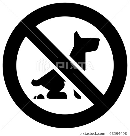 No Fouling Dog forbidden sign, modern round No Fouling Dog forbidden sign, modern round 68394498