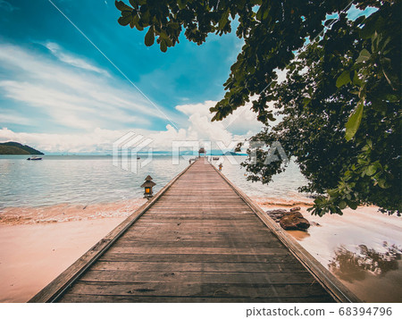View of paradise Santhiya resort in Koh Yao Yai, island in the Andaman sea between Krabi and Phuket 68394796