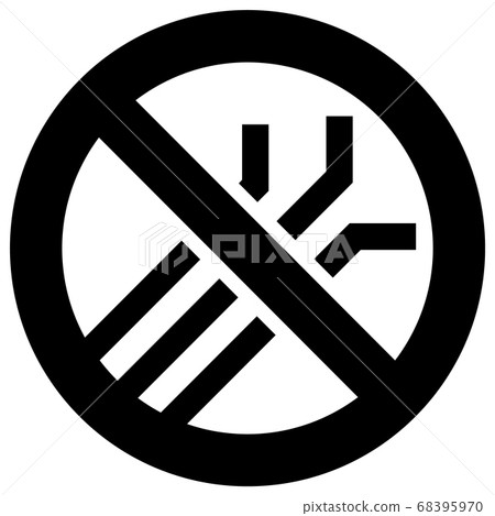 No plastic straws forbidden sign, modern round No plastic straws forbidden sign, modern round 68395970