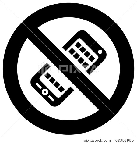 Do Not Use Mobile Phones forbidden sign, modern 68395990