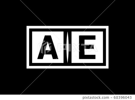 Initial Monogram Letter A E Logo Design Vector... - Stock Illustration ...