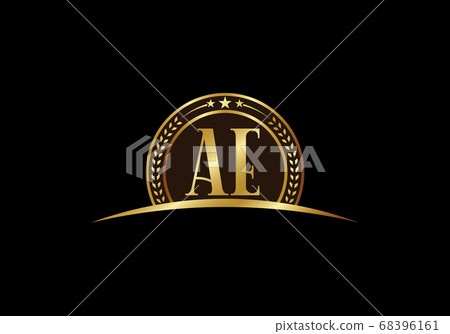 Initial Monogram Letter A E Logo Design Vector... - Stock Illustration ...