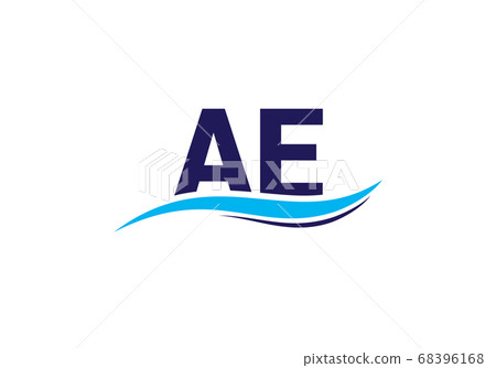 Initial Monogram Letter A E Logo Design Vector... - Stock Illustration ...