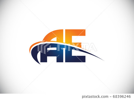 Initial Monogram Letter A E Logo Design Vector... - Stock Illustration ...