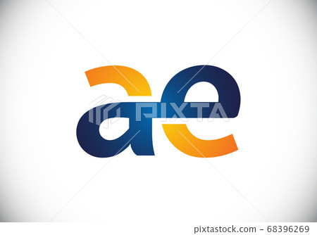 Initial Monogram Letter A E Logo Design Vector... - Stock Illustration ...