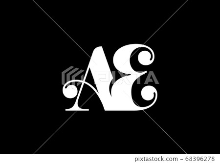 Initial Monogram Letter A E Logo Design Vector... - Stock Illustration ...