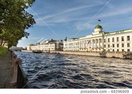 Buildings on the Fontanka river embankment in St. 68396809