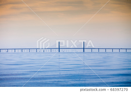 the oresund bridge between denmark and sweden the oresund bridge between denmark and sweden 68397270