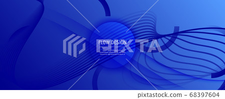 Blue Futuristic Abstract. Creative Layout. 3d  68397604