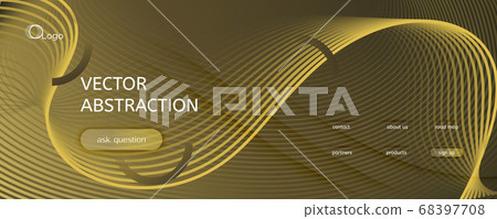 Abstract Vector Curve. Gold Geometric Wallpaper. Abstract Vector Curve. Gold Geometric Wallpaper. 68397708