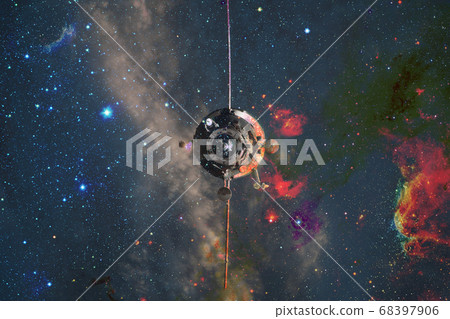 Spacecraft Launch Into Space. Elements of this image furnished by NASA Spacecraft Launch Into Space. Elements of this image furnished by NASA 68397906