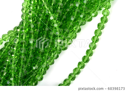 green Glass Sparkle Crystal Isoalted Beads on 68398173