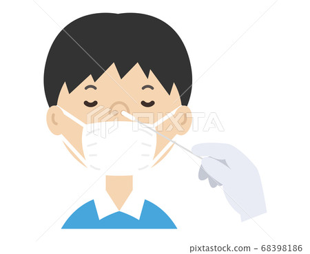 Boy performing PCR test Antibody test Boy performing PCR test Antibody test 68398186