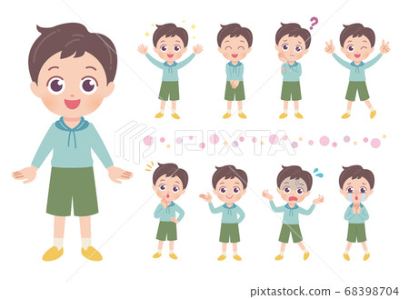 Boy full body illustration - Stock Illustration [68398704] - PIXTA