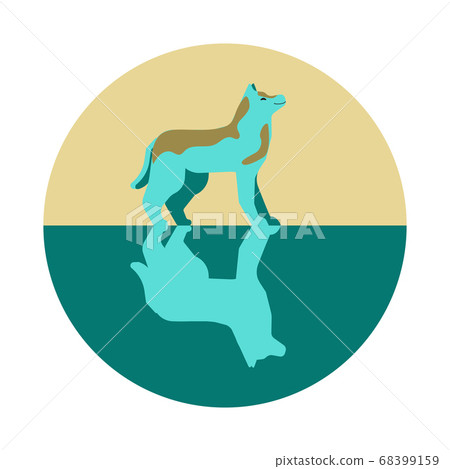 Brown Blue dog isolated on a white background. Brown Blue dog isolated on a white background. 68399159
