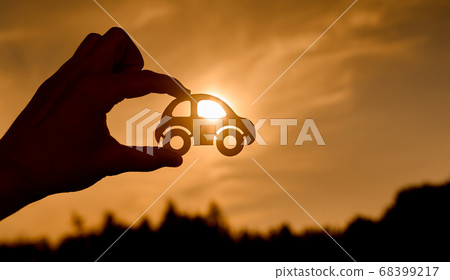 character machine in hand contoured at sunset character machine in hand contoured at sunset 68399217
