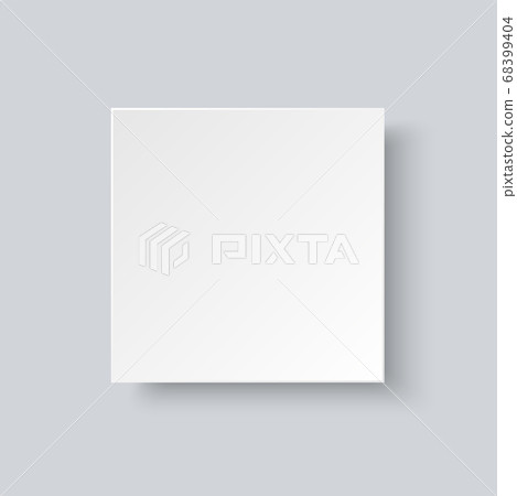 White paper square banner with drop shadow... - Stock Illustration ...
