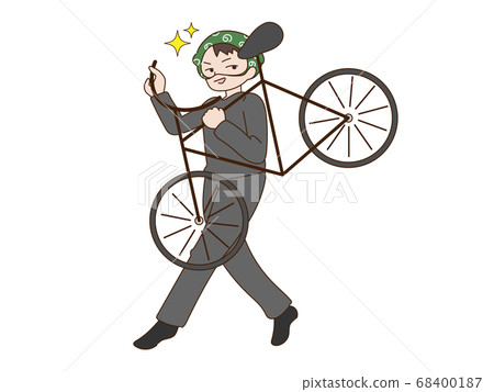Thief carrying a bicycle 68400187