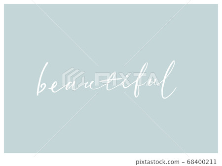 英語草書書法-美麗 68400211