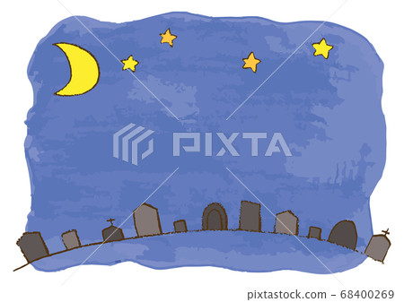 Halloween night background illustration 68400269