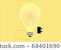 Light bulb illustration reminiscent of a sparkling idea 68401690