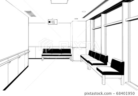 Cartoon color illustration Hospital_Indoor Cartoon color illustration Hospital_Indoor 68401950