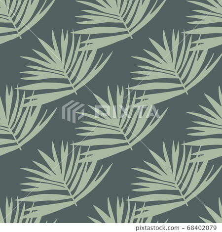 Bush tropic silhouettes seamless pattern. Hand Bush tropic silhouettes seamless pattern. Hand 68402079