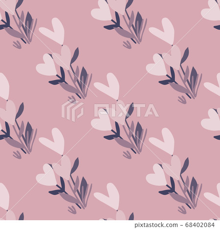 Seamless summer pattern with floristic heart Seamless summer pattern with floristic heart 68402084