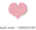 Three-dimensional pastel tone pink heart nook 68405439
