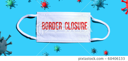 Border Closure Theme with medical mask Border Closure Theme with medical mask 68406133
