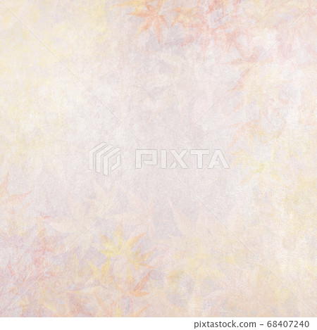Background Illustration Feeling the Texture of Japanese Paper-Autumn, Autumn Leaves Material [1:1] 68407240