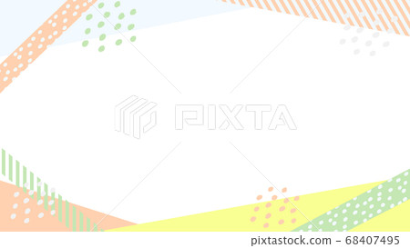 帶有流行邊框和圓點的背景設計 68407495