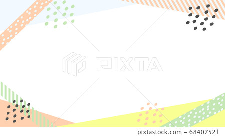 Background design with pop stripes and polka dots 68407521