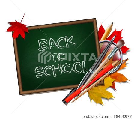 Welcome back to school background. School items and elements. Welcome back to school background. School items and elements. 68408977