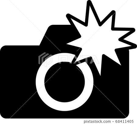 Flash photography (camera) pictogram 68411405
